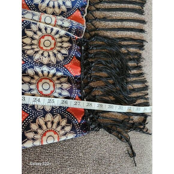 C25 Rue21 Butterfly paisley fringed Orange And Blue kimono - Picture 10 of 10